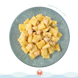 Pasta con salmón y brócoli